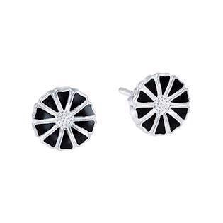 Lund Copenhagen marguerit 925 sterling sølv øreringe blank, model 909075-4-S