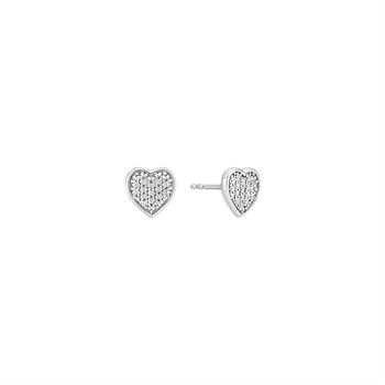 Ørestik hjerte 8x8 mm zirkonia 925, 