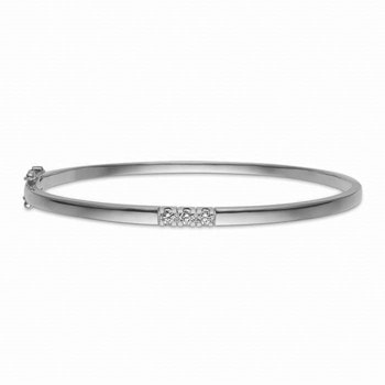 Armring med brillianter i 14 karat hvidguld fra Guld & Sølv Design