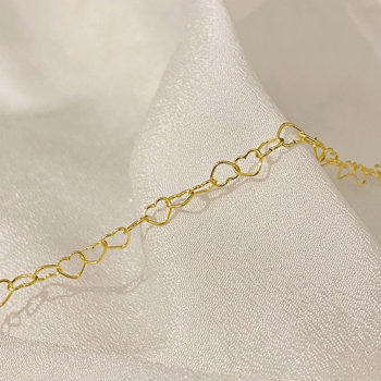 Hjertekæde armbånd 8 kt. guld fra Guld og Sølv Design, 15 cm