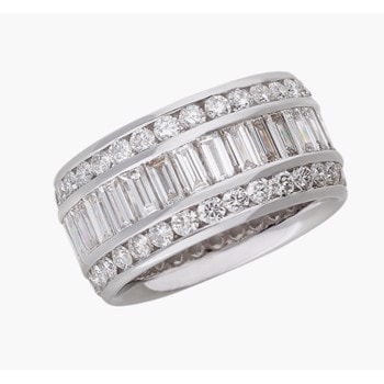 18 kt hvidguld Poesia fingerrring med ca 5,28 ct Top Wesselton SI & VS