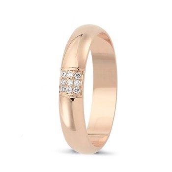 Nuran Love Sweet Love rosa guld Damering med 9 stk diamanter Wesselton SI