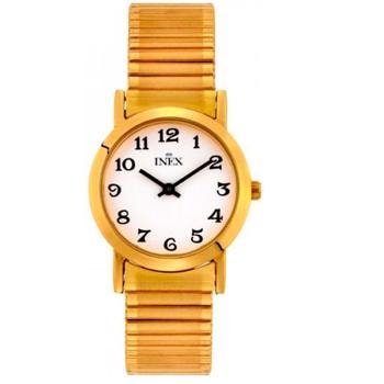 Classic Forgyldt stål batteridrevet quartz Dame ur fra Inex, A12006-1D0A