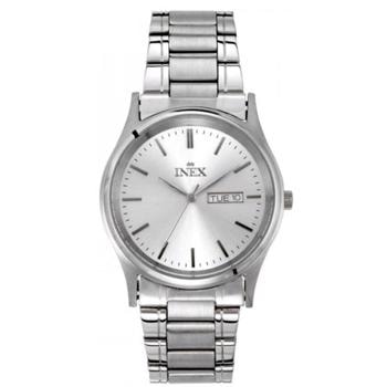 Classic Rustfri stål batteridrevet quartz Herre ur fra Inex, A12124S4I