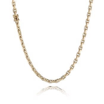 14 kt Anker Facet Guld halskæde, 50 cm og 5,0 mm (tråd 1,7 mm)