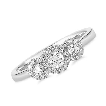 14 kt hvidguld CORDELIA ring med brillianter Wesselton SI