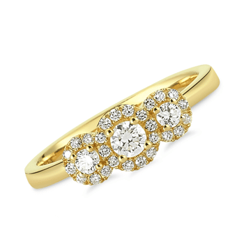 14 kt rødguld CORDELIA ring med brillianter Wesselton SI