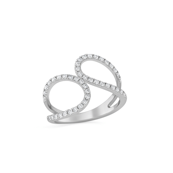 14 kt hvidguld Valentina ring med i alt 0,56 ct diamanter Wesselton SI