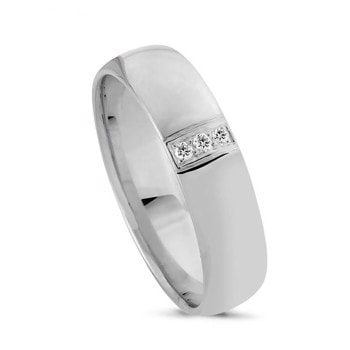 Nuran Love 9 karat hvid guld Damering med 0,03 ct diamanter Wesselton VS i flot brillant slib