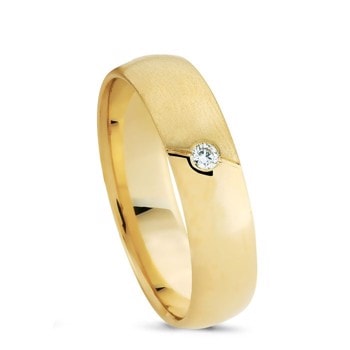 Nuran Love 14 karat guld Damering med 0,03 ct diamanter Wesselton VS i flot brillant slib