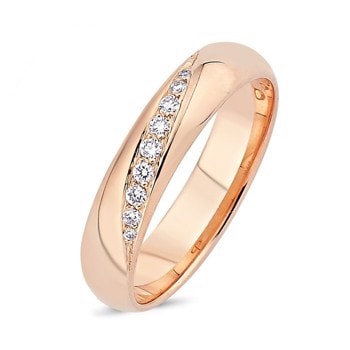 Nuran 14 karat  rosa guld Damering med 0,12 ct diamanter Wesselton si