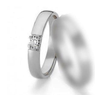 Nuran 14 karat  hvid guld Damering med 0,09 ct diamanter wesselton si
