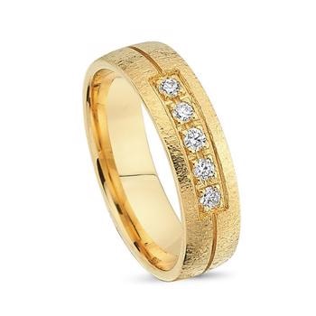 Nuran 14 karat guld Damering med 0,125 ct diamanter wesselton si
