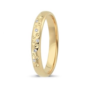 Nuran Love Sweet Love guld Damering med 5 stk diamanter Wesselton SI