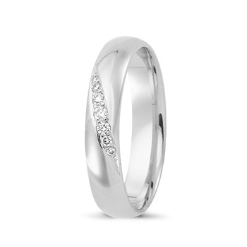 Nuran Love Sweet Love hvidguld Damering med 7 stk diamanter Wesselton VS