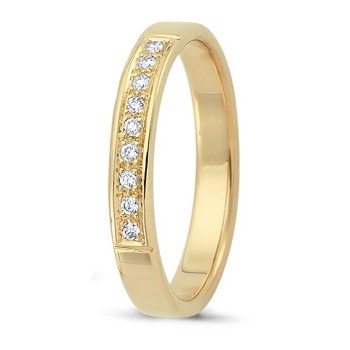 Nuran Love Sweet Love gult guld Damering med 9 x 0,01 ct stk diamanter Wesselton VS