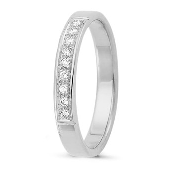 Nuran Love Sweet Love hvid guld Damering med 9 x 0,01 ct stk diamanter Wesselton VS