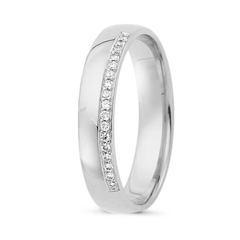 Nuran Love Sweet Love hvid guld Damering med 17 x 0,005 ct stk diamanter Wesselton SI