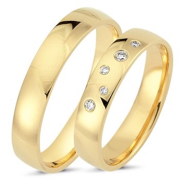 True Love 14 karat ringe med stjernedrys
