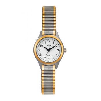 Classic Tofarvet stål batteridrevet quartz Dame ur fra Inex, A69455B0A