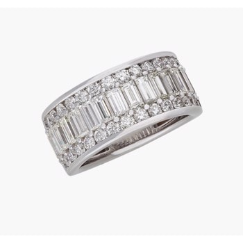 18 kt hvidguld Poesia fingerrring med ca 3,01 ct Top Wesselton SI & VS