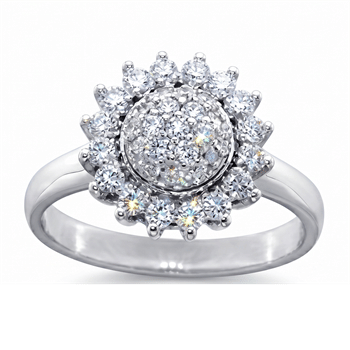 18 kt hvidgulds Jacqueline Ring med 0,68 ct & Top Wesselton / VVS