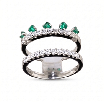 18 kt hvidgulds Margherita Ring med 0,40 ct & 0,51 ct & Top Wesselton / VVS