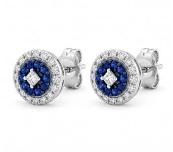 18 kt hvidgulds Margherita Øreringe med 0,24 ct & 0,40 ct Top Wesselton / VVS