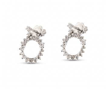 18 kt hvidgulds Margherita Øreringe med 0,58 ct & Top Wesselton / VVS