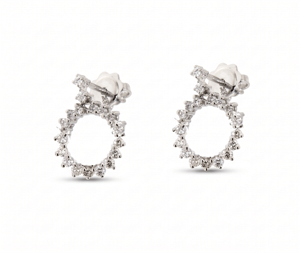 18 kt hvidgulds Margherita Øreringe med 0,58 ct & Top Wesselton / VVS