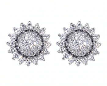18 kt hvidgulds Margherita Øreringe med 1,33 ct & Top Wesselton / VVS