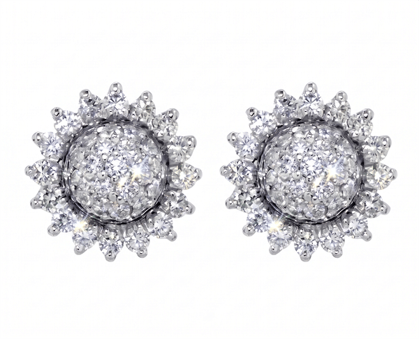 18 kt hvidgulds Margherita Øreringe med 1,33 ct & Top Wesselton / VVS