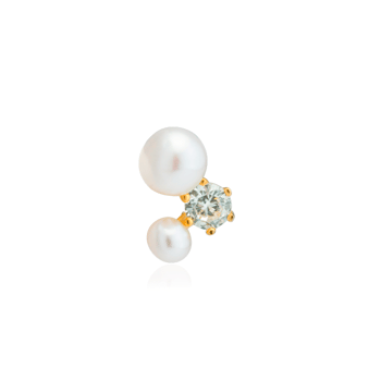 Alura ECLIPSE ørestik 01 forgyldt sølv