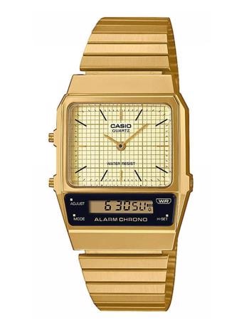 Vintage Forgyldt stål Batteridrevet quartz Herre ur fra Casio, AQ-800EG-9AEF