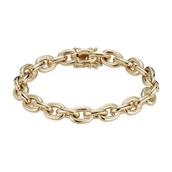 14 kt Rund Anker Guld armbånd fra BNH, 8,3 mm bred (tråd 2,5 mm) og 18½ cm