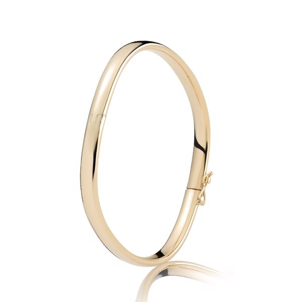 14 karat Armring TV (hule), Ø 5,5 cm og 5,0 mm i bredde