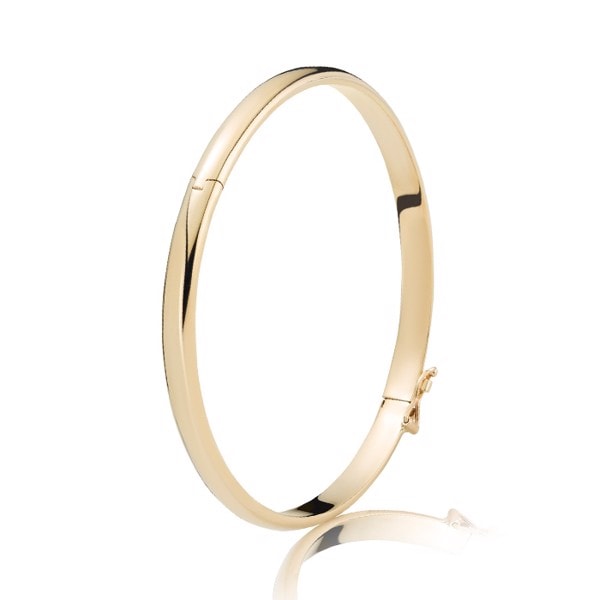 14 karat Armring Klassisk (hule) i bredden 5 mm og diameter 6,0 cm