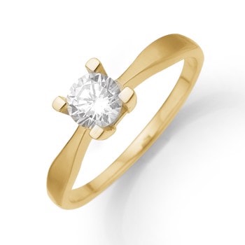 Aagaard 14 kt rødguld Eternity 4 grab fingerring 1 x 0,05-1,00 ct Diamanter