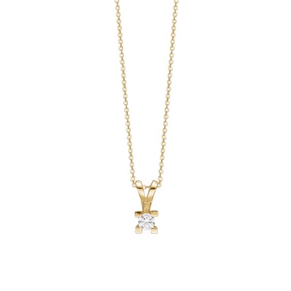 Aagaard 8 kt rødguld Eternity 4 grab vedhæng med 1 x 0,03 ct Diamant