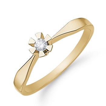 Aagaard 8 kt rødguld Eternity 6 grab diamantring