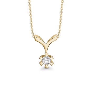 Aagaard 8 kt rødguld Eternity 6 grab vedhæng med diamant
