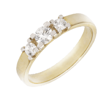 14 karat guld Vielse / forlovelse ring med 0,40 ct Labgrown diamanter