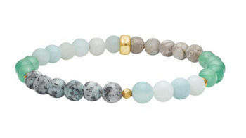 Grøn aventurin, jasper, amazonite armbånd 5mm, fra Heinzendorff