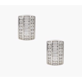 18 kt hvidguld Poesia øreringe med total 2.66 ct Top Wesselton SI & VS
