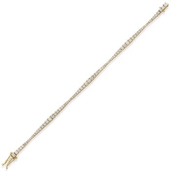 Nuran 14 kt rødguld Tennis armbånd, fra Empire serien med 89 stk total 3,80 ct Wesselton / SI