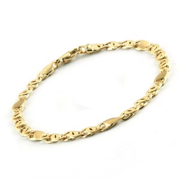 14 kt Italiensk armbånd fra , 4,5 mm og længde 18½ cm