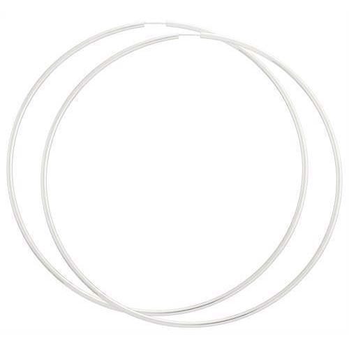 BNH Dame blanke 925 sterling sølv Øre creoler, Ø 100 mm x 2,0 mm