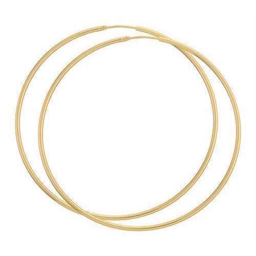 BNH Dame blanke 8 kt rødguld Øre creoler, Ø 60 mm x 2,0 mm