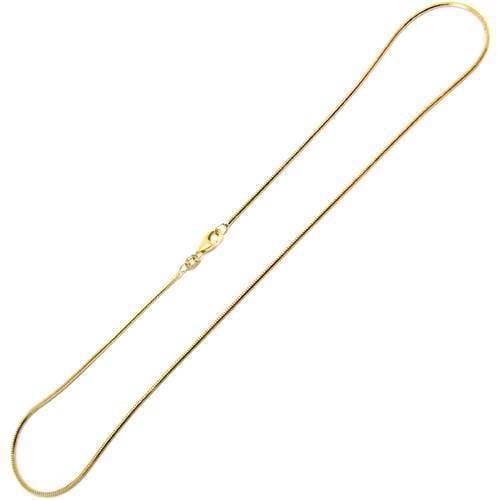 14 kt slange halskæde med Facet, 1,3 mm - længde 45 cm