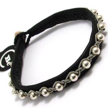 BeChristensen Tyri Sort Håndflettet Samer Armbånd, 17 cm